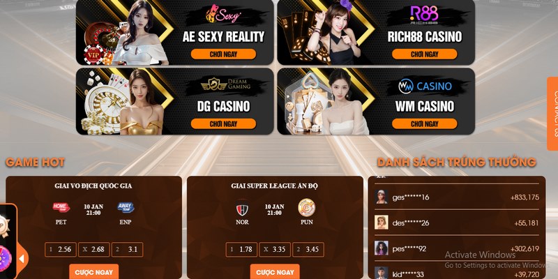Sân cược cung cấp đa dạng sản phẩm game đầy đủ thể loại